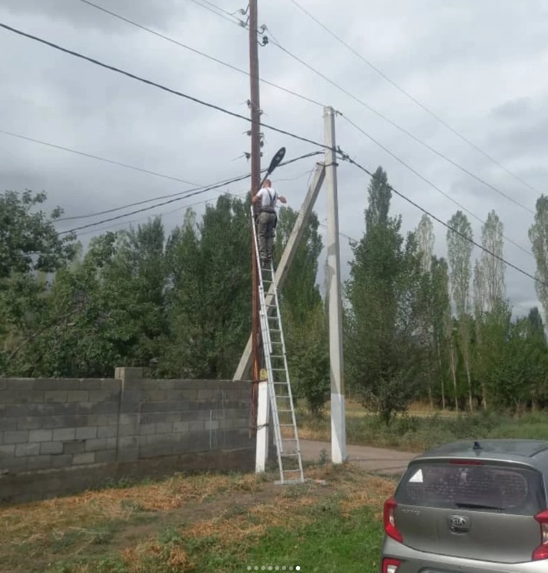 В селе Сары-Булак проведено освещение по улице Т. Кожомбердиева